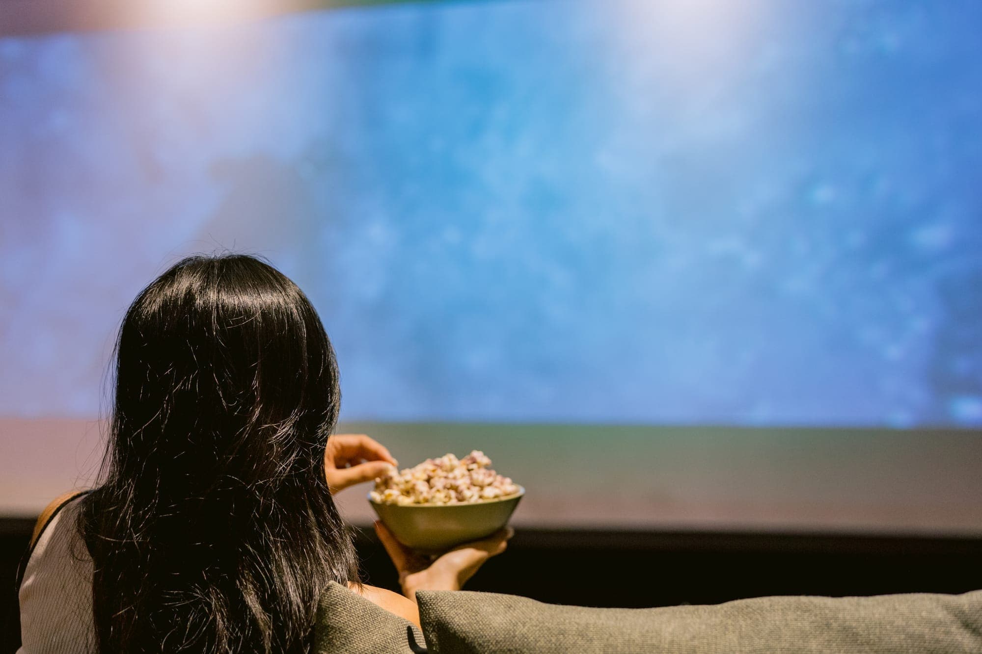 Anam Villa's private cinema room with a 155-inch screen