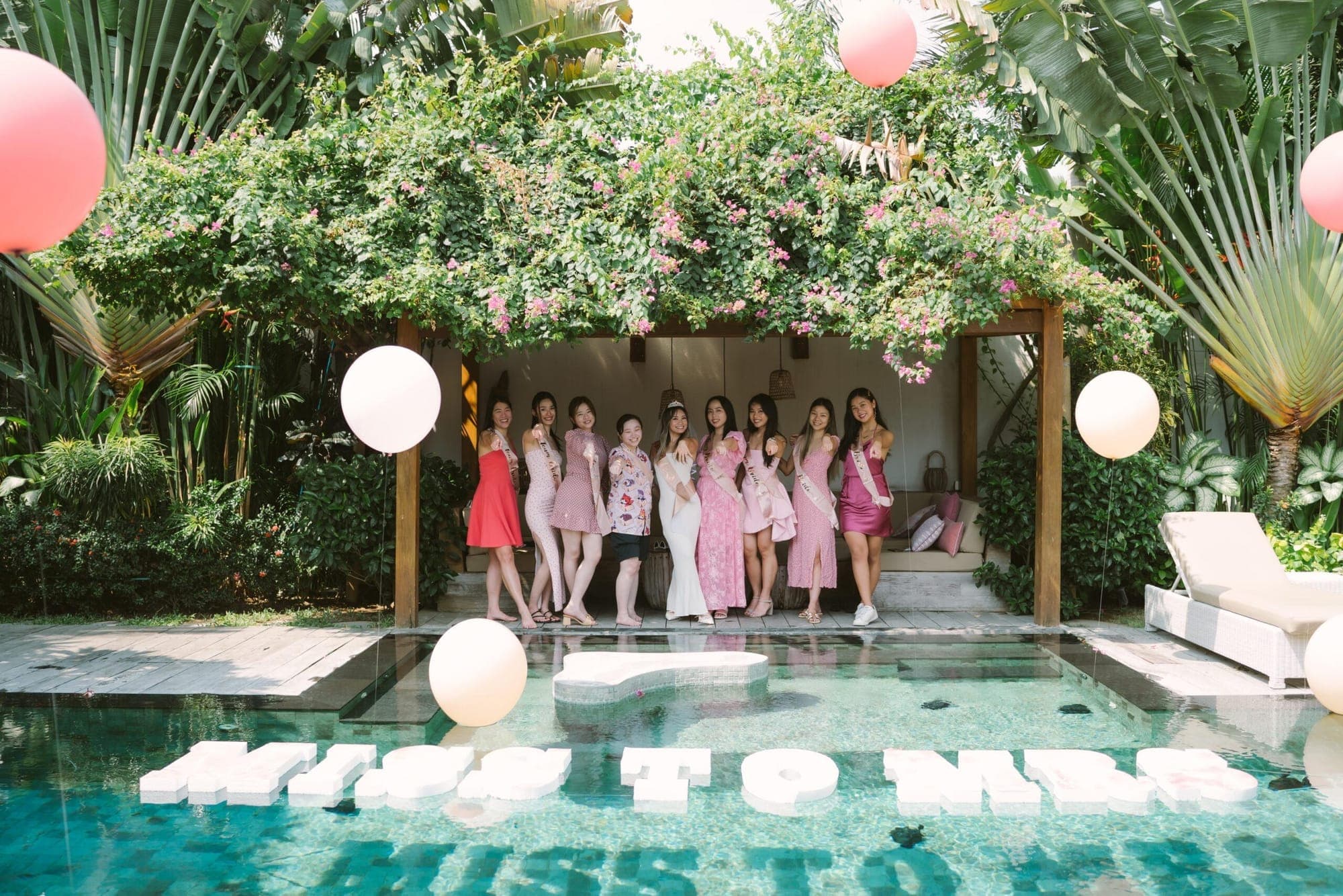 A beautifully decorated bridal or baby shower