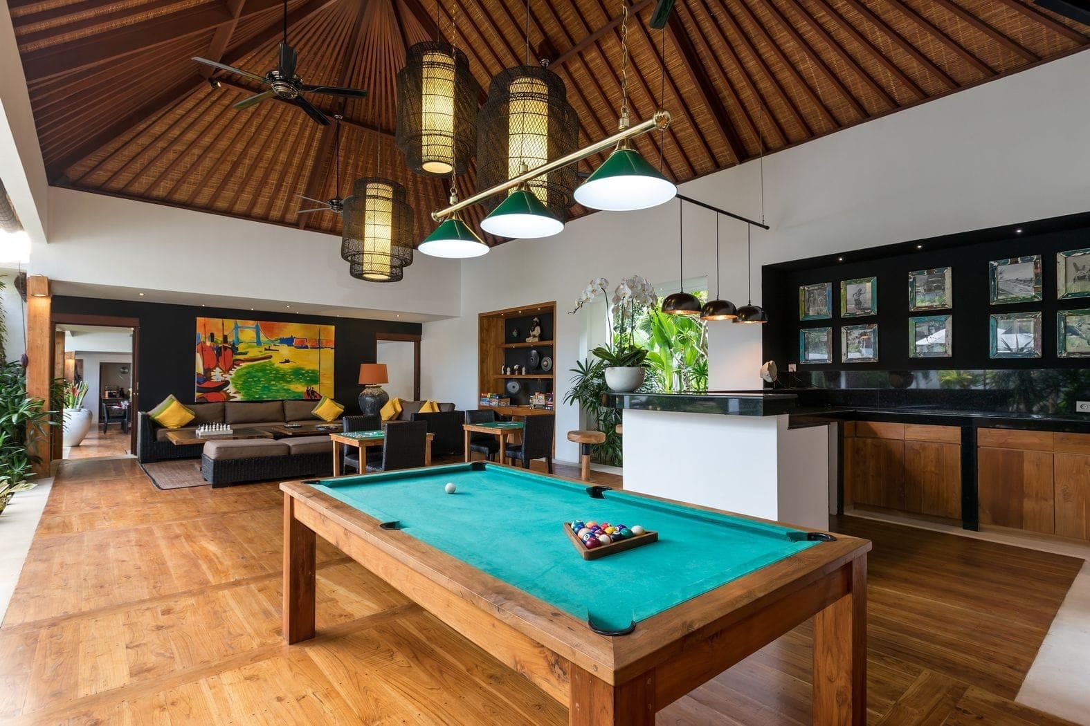 Evening light in Anam Villa's living room