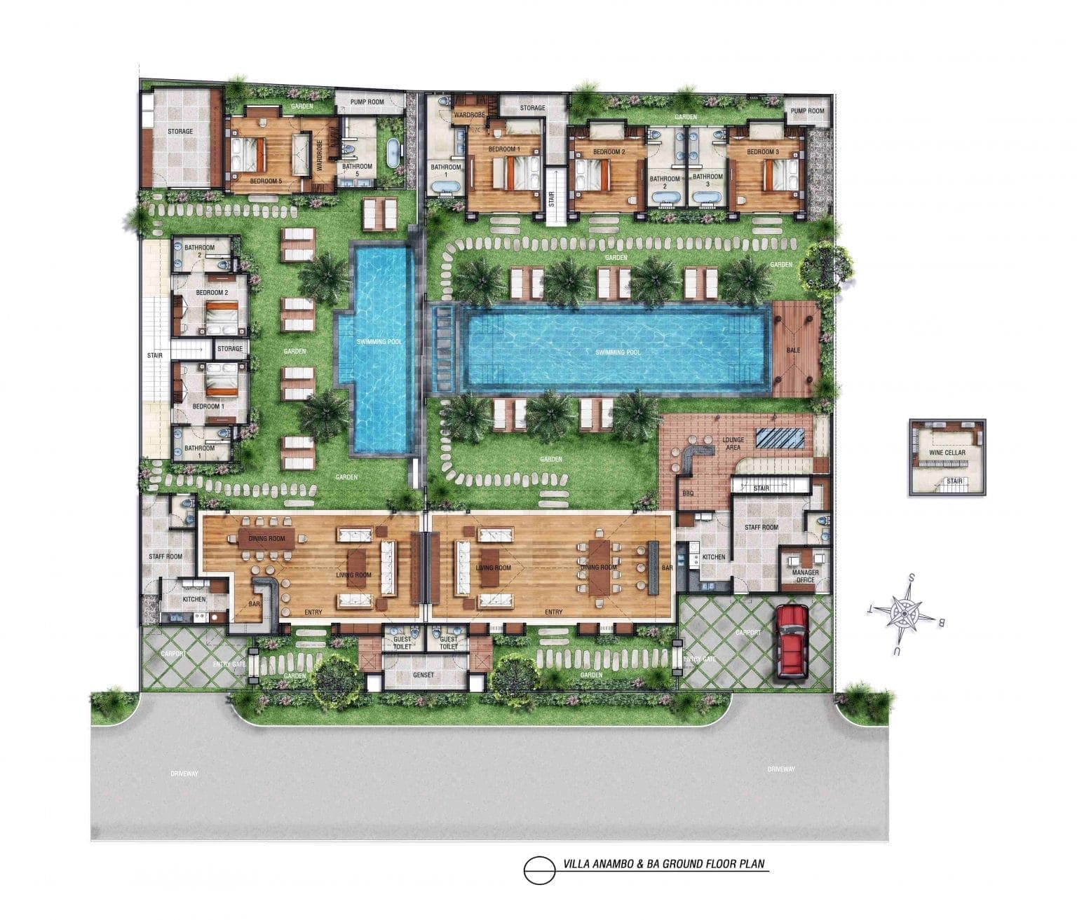 Anam Villas ground floor plan