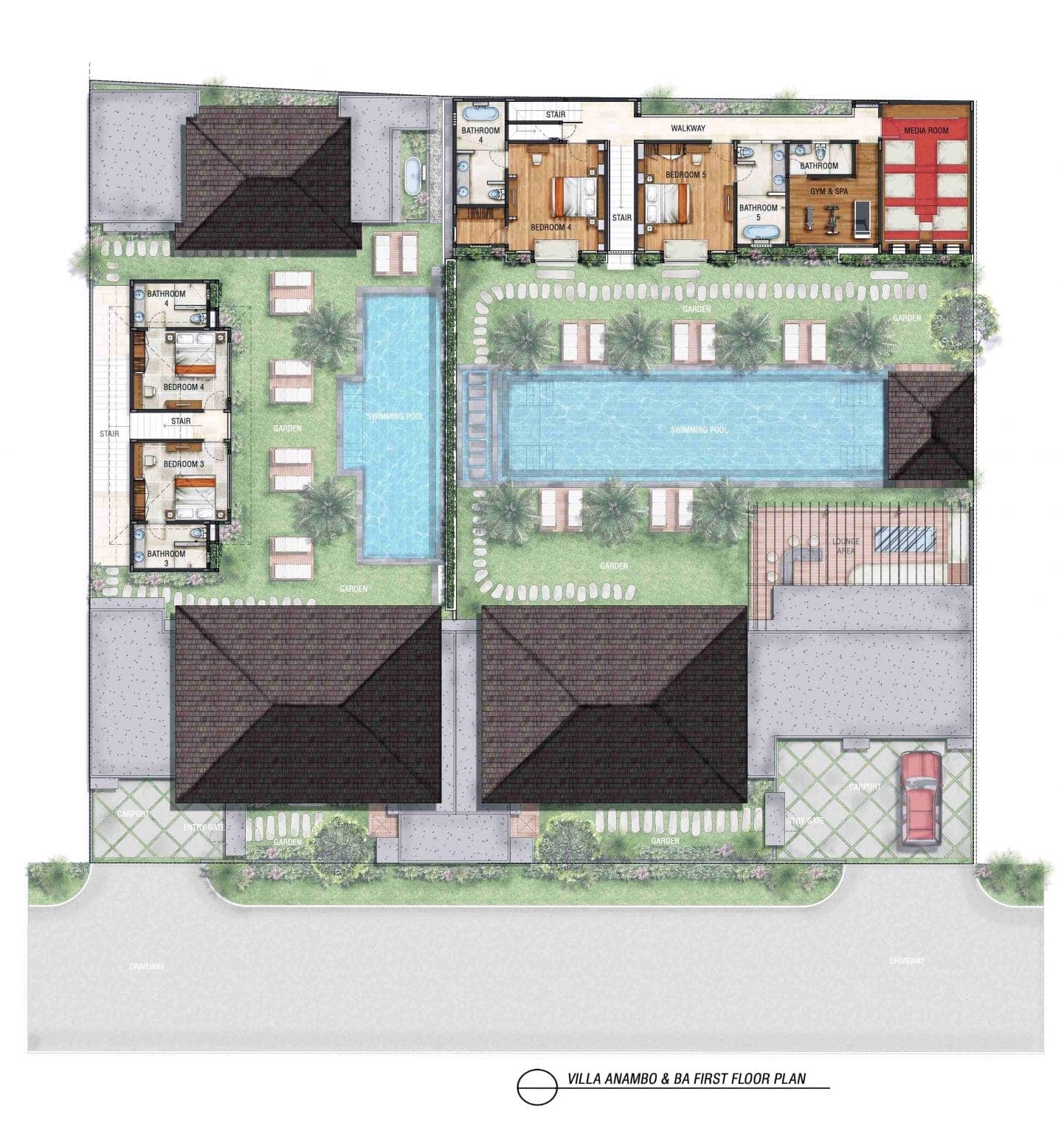 Anam Villas upper floor plan