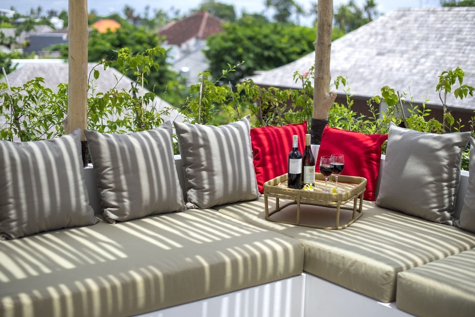 Seating in Anam Villa's sky lounge